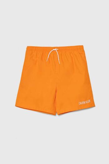 Dětské plavkové šortky Calvin Klein Jeans oranžová barva, KV0KV00051