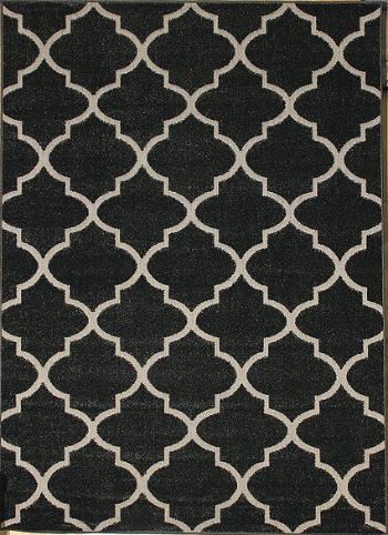 Berfin Dywany Kusový koberec Lagos 1052 D. Silver (Grey) - 80x150 cm Černá