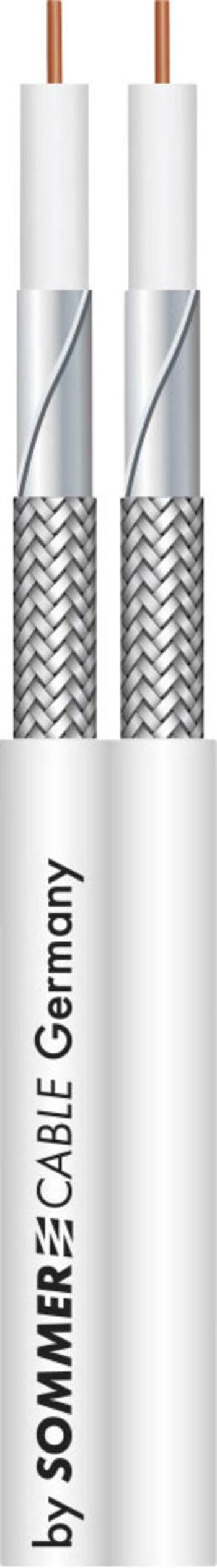 Koaxiální kabel Sommer Cable 601-0940, 75 Ω, metrové zboží, bílá