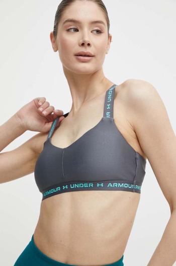 Sportovní podprsenka Under Armour Crossback šedá barva