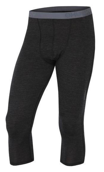 Husky Merino termoprádlo 3/4 kalhoty pánské černá Velikost: XL