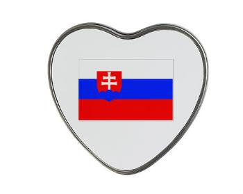 Plechová krabička srdce Slovensko