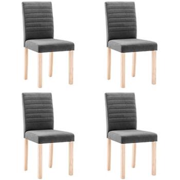 Jídelní židle 4 ks tmavě šedé textil, 336820 (336820)