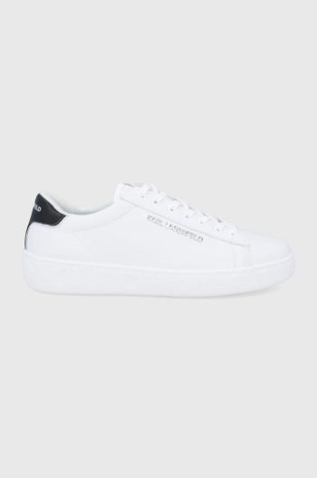 Kožené boty Karl Lagerfeld Kupsole Iii bílá barva