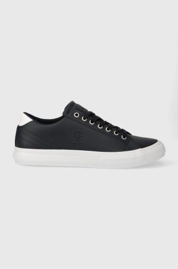 Kožené sneakers boty Tommy Hilfiger TH HI VULC STREET LOW LTH ESS tmavomodrá barva, FM0FM04896