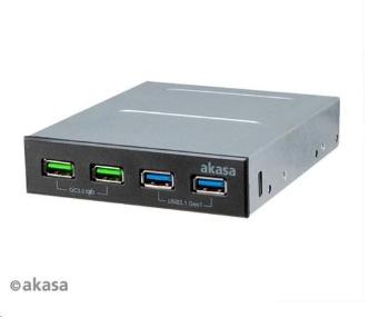 AKASA USB hub 2 x Quick Charge 3.0 + 2 x USB 3.1, AK-ICR-34