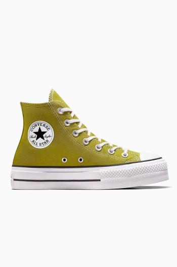 Kecky Converse Chuck Taylor All Star Lift dámské, zelená barva, A08286C