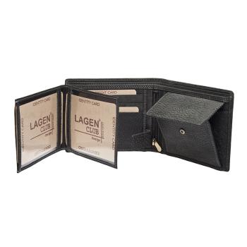 Lagen Pánská peněženka kožená V-76/W Černá