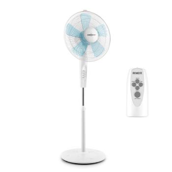 OneConcept White Blizzard RC 2G, stojanový ventilátor, 50 W, 41 cm, dálkový ovladač, bílý