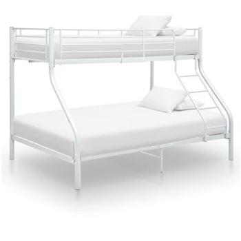 Rám poschoďové postele bílý kov 140x200 / 90x200 cm (287903)