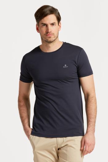 TRIČKO GANT D1. SLIM MERCERIZED SS T-SHIRT modrá XXXL