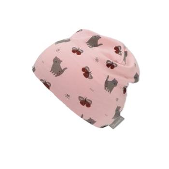 Sterntaler Čepice Slouch Butterfly/Cat pink