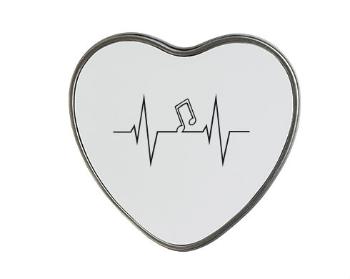 Plechová krabička srdce Music beat