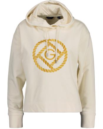 MIKINA GANT D2. ROPE ICON HOODIE bílá M