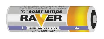 Baterie AA (R6) nabíjecí 1,2V/600mAh RAVER solar  2ks
