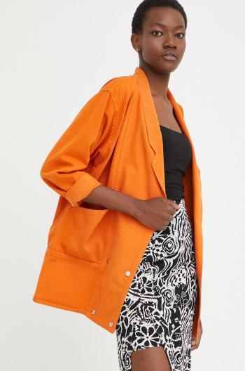 Bunda Answear Lab dámská, oranžová barva, přechodná, oversize