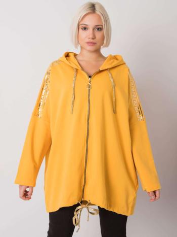 ŽLUTÁ DÁMSKÁ MIKINA NA ZIP RV-BL-6781.08P-YELLOW Velikost: S/M