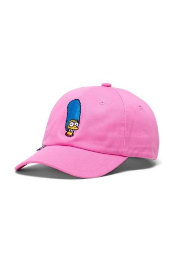 Bavlněná čepice Herschel X The Simpsons růžová barva, s aplikací