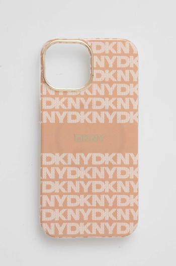 Obal na telefon Dkny iPhone 15 / 14 / 13 6.1 oranžová barva, DKHMP15SHRHSEP