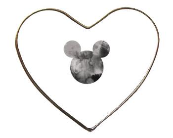 Magnet srdce kov Mickey Mouse
