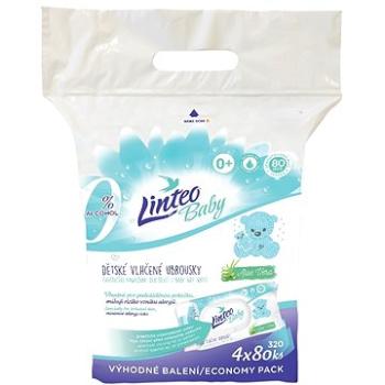 LINTEO BABY Vlhčené ubrousky (4× 80 ks)
 (8594008878683)