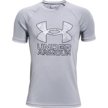 Under Armour TECH HYBRID PRT FILL Chlapecké triko, šedá, velikost S