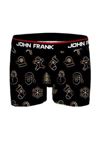 Pánské boxerky John Frank JFBD39-CH-GOLD PIECES M Černá