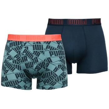 Puma PRINT BOXER 2P Pánské boxerky, modrá, velikost