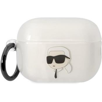 Karl Lagerfeld 3D Logo NFT Karl Head TPU Pouzdro pro Airpods Pro 2 White (KLAP2HNIKTCT)