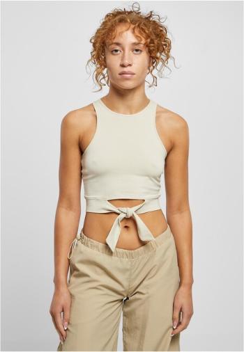 Urban Classics Ladies Cropped Knot Top softseagrass - S