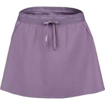 Fitforce ATINA Dámská běžecká sukně 2 v 1, fialová, velikost S