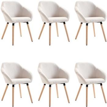 Jídelní židle 6 ks krémové textil (278419)