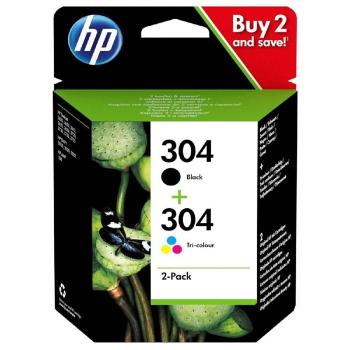 HP 3JB05AE - originální cartridge HP 304, černá + barevná, 2x4ml