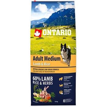 Ontario Adult Medium Lamb & Rice 12kg (8595091780259)