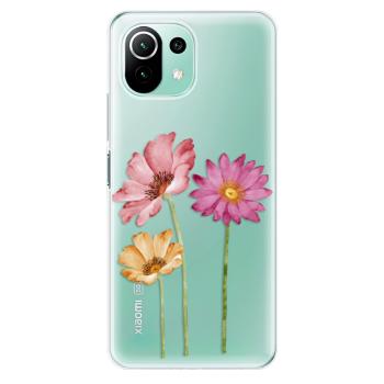 Odolné silikonové pouzdro iSaprio - Three Flowers - Xiaomi Mi 11 Lite