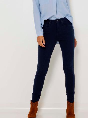 Tmavě modré skinny fit džíny s vysokým pasem CAMAIEU