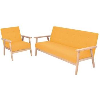 2dílná sedací souprava textilní čalounění žlutá (274917)