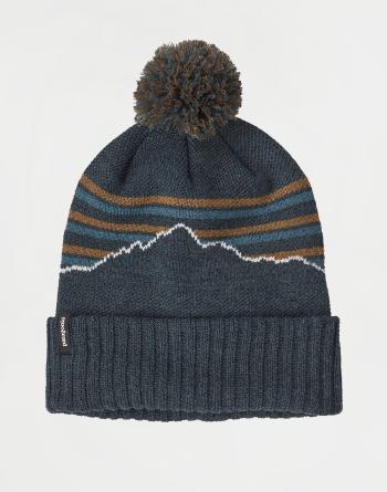 Patagonia Powder Town Beanie Fitz Roy Stripe Knit: Smolder Blue