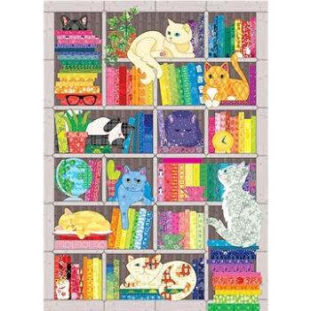 Cobble Hill Puzzle Vyšívaná deka: Duhové kočky 1000 dílků (80356)