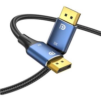 Vention Cotton Braided DP (DisplayPort) 1.4 Cable 8K 2m Blue Aluminum Alloy Type (HCELH)