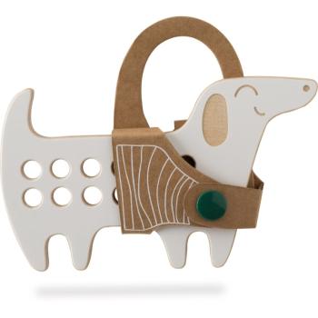 Milin Small Wooden Lacing Toy Daschund aktivity hračka 8 cm x 13 cm x 0,7 cm 1 ks