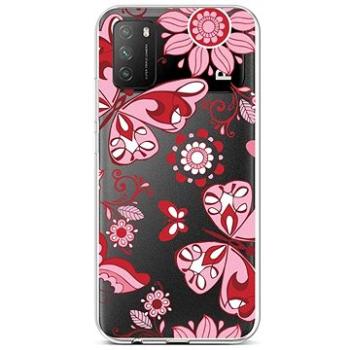 TopQ Xiaomi Poco M3 silikon Pink Butterfly 60637 (Sun-60637)