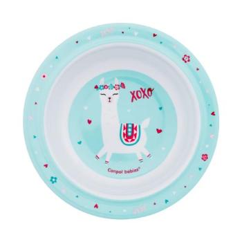 Canpol babies Exotic Animals Melamine Bowl With Suction Ring Turquoise 270 ml nádobí pro děti