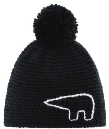 Eisbär Jay Pompon MÜ - schwarz/Stick+Pom: white uni