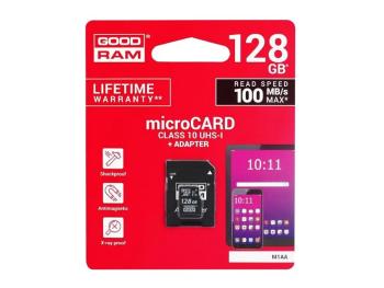 Karta paměťová GOODRAM micro SD 128 GB s adaptérem