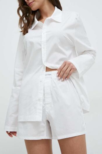 Pyžamové šortky Calvin Klein Underwear dámské, bílá barva