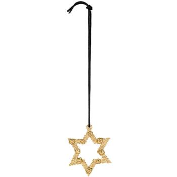 Vánoční ozdoba na stromeček FLOWER STAR Rosendahl 7,5 cm zlatá