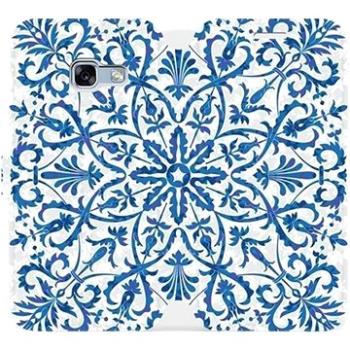 Flipové pouzdro na mobil Samsung Galaxy A3 2017 - ME01P Modré květinové vzorce (5903226203222)