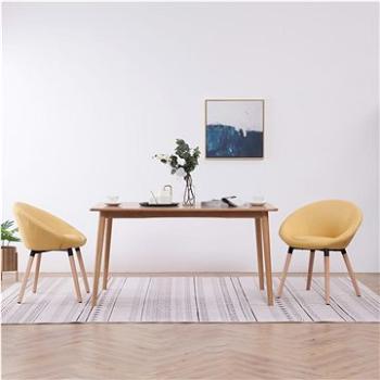 Jídelní židle 2 ks žluté textil (283446)
