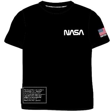 EPlus Pánské tričko - NASA černé Velikost - dospělý: S